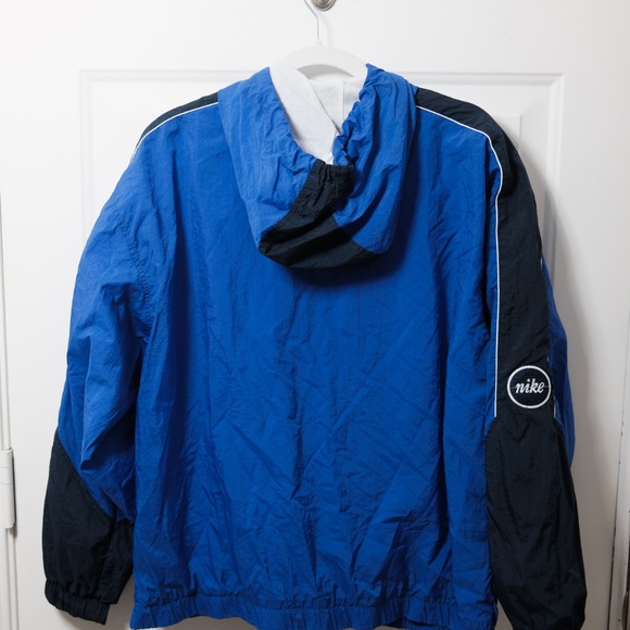 Vintage Nike Spell Out Circle Full Zip Hooded Windbreaker Jacket 90s Women’s XL - Picture 3 of 4
